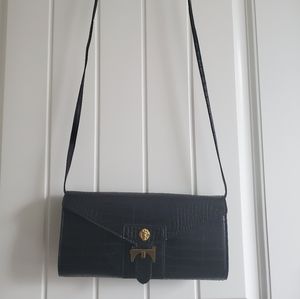 Anne klein black leather crossbody NWB
